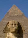 Sphinx and Khafre Pyramid, 4th Dynasty, Giza, Egypt