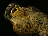Buy Gilded Mummy with Greek Spiral Curls and Traditional Egyptian Motifs, Bahariya Oasis, Egypt at AllPosters.com