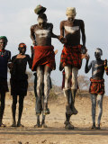 Buy Men Wearing Traditional Body Paint in Nyangatom Village Dance, Omo River Valley, Ethiopia at AllPosters.com