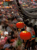 Buy New Years Crowd Winds Beyond the Confucious Temple, Nanjing, Jiangsu Province, China at AllPosters.com