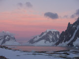 Sunset Light on Lemaire Channel, Antarctic Peninsula Photographic Print