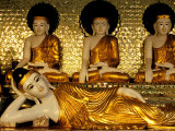 Buy Reclining Buddha, Shwedagon Pagoda, Yangon, Myanmar at AllPosters.com