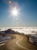 Bruce Road and Clouds, Mt Ruapehu, Central Plateau, North Island, New Zealand Photographic Print