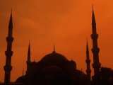 Blue Mosque at Sunset, Istanbul, Turkey