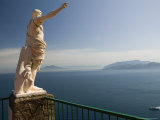 Ceasar Statue Above the Bay of Naples, Ceasar Augustus Hotel, Anacapri, Capri, Campania, Italy