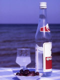 Ouzo and Plate of Black Olives, Greece