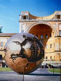 Sculpture called Sphere by A. Pomodoro, Vatican Courtyard, Rome, Italy
