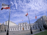 Buy Flowers, Flags and Guards at the Presidential Palace, Santiago, Chile at AllPosters.com