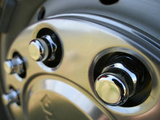 Close-up of a Chrome Hubcap