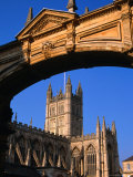 Looking Through Archway Over York Street to the Bath Abbey, Bath, United Kingdom