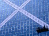 Buy Window Washers on Bank of China Tower in Central Hong Kong, Hong Kong at AllPosters.com