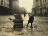 Buy Scavenger Toting Wood, Fall River, Massachusetts, c.1916 at AllPosters.com