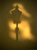 Buy Shadow of Street Lamp on Wall in Mala Strana, Prague, Czech Republic at AllPosters.com