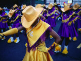 Marching Girls Participate in International District Parade, Seattle, Washington, USA