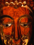 Polished Bronze Buddha Face, Bangkok, Thailand