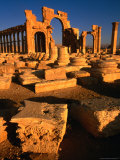Monumental Arch at Entrance to Civic Centre and Colannaded Street, Palmyra, Syria