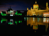 Ali Saifuddin Mosque at Night, Bandar Seri Begwan, Brunei