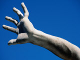 Hand on Statue on Fontana Dei Quattro Fiumi by Bernini, Piazza Navona, Rome, Italy