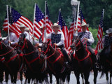 Equestrian Riders in 4th of July Parade on Constitution Avenue, Washington DC, USA