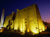 Ancient Temple at Night, Luxor, Egypt