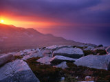 Sunset Over Cliffs and Ridges of Slievetooey, Ireland