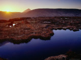 Derryveagh Mountains with Mount Errigal Behind at Sunset, Glenveagh National Park, Ireland