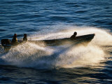 Fishermen Steering Boat Over Sandbar, Buchupureo, Biobio, Chile
