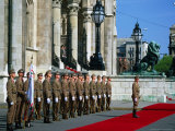 Guard of Honour at Budapest Parliament Building, Budapest, Hungary
