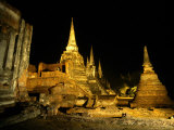 Wat Phra Si Sanphet at Night, Ayuthaya, Thailand