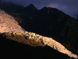 Buy Evening Light on Crevasses and Seracs of Bossons Glacier., Chamonix Valley, Rhone-Alpes, France at AllPosters.com