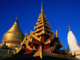 Three Towers of Shwezigon Paya, Bagan, Mandalay, Myanmar (Burma)