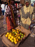 Buy Women with Wheelbarrow of Lemons at Local Market, Djibouti, Djibouti at AllPosters.com