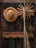 Buy Straw Hat and Broom on Wall, Williamsburg, USA at AllPosters.com
