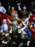 Ceramic Revolutionary Figures at Antique Stall at Dongtai Lu, Shanghai, China
