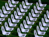 Buy Vacant Chairs in Gardens Beneath Prague Castle, Prague, Czech Republic at AllPosters.com