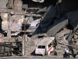 Buy Devastated City Buildings and Wrecked Vehicles, Kabul, Afghanistan at AllPosters.com