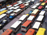 Overhead View of Peak Hour Traffic, Bogota, Colombia