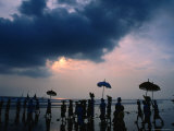 Buy Dancers on Beach to Make Offerings for Annual Kuningan Ceremony, Seminyak, Indonesia at AllPosters.com