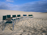 Deck Chairs on Sand at Stockton Sand Dunes, Newcastle, New South Wales, Australia