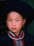 Buy Portrait of Blue H'Mong Girl with Customary Turban, Tam Duong, Vietnam at AllPosters.com