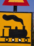 Sign at Colonial Railway Station Victoria Falls Park, Matabeleland North, Zimbabwe