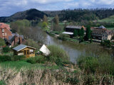 Houses on River Bank, Shrewsbury, United Kingdom