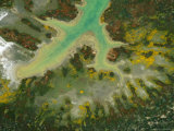 Buy Aerial View of Soda Lake on Carrizo Plain, California, USA at AllPosters.com