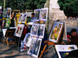 Art Sellers on La Rambla, Barcelona, Catalonia, Spain