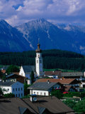 Town with Mountains in Background, Austria