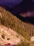 Wooded Hillsides on the Road to Medicine Lake, Jasper National Park, Alberta, Canada