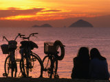 Couple at Beach at Sunrise, Nha Trang, Vietnam