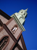 Buy Statue and Steeple on Church of Transfiguration in Chinatown, New York City, New York, USA at AllPosters.com