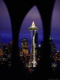 Buy Space Needle at Night, Seattle, Washington, USA at AllPosters.com