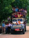 Buy Truck Loaded with Pilgrims, Yangon, Myanmar (Burma) at AllPosters.com
